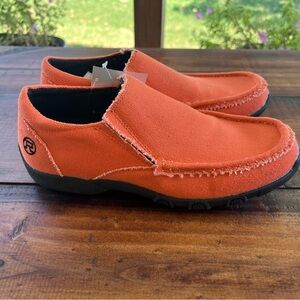 NWT • Roper Canvas Slip On Loafers • Women’s Size 10 • Orange • Western Style!